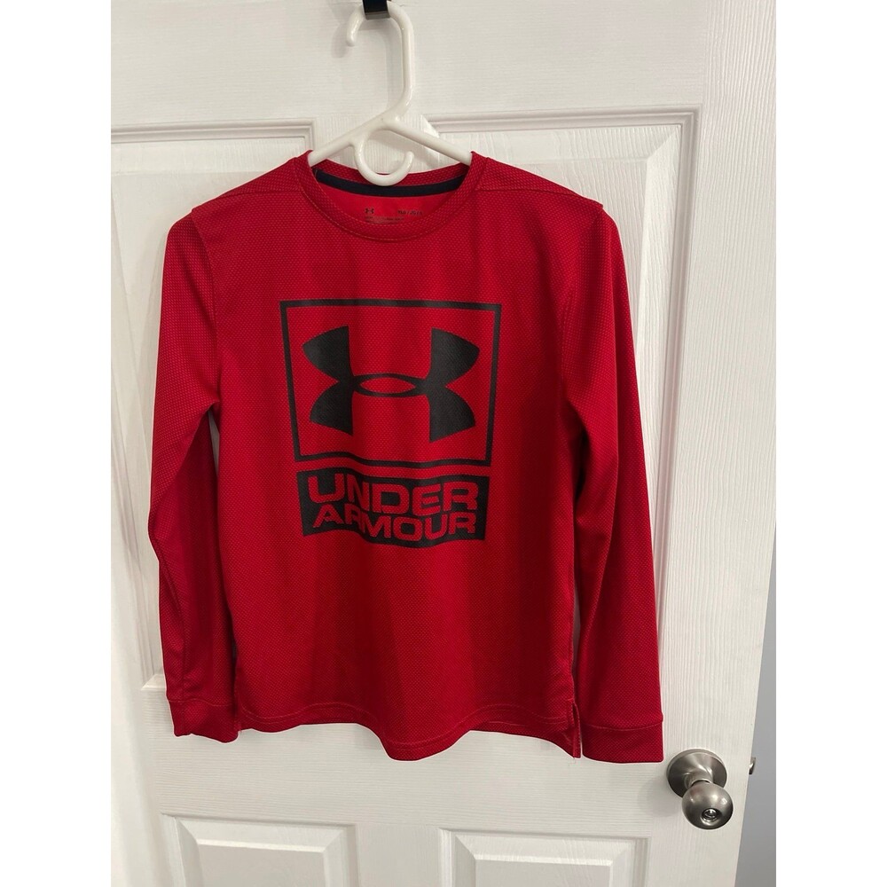 Under Armour Long Sleeve Athletic Shirt Size Youth Large Red